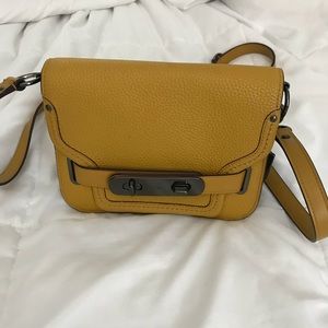 Mustard yellow coach crossbody